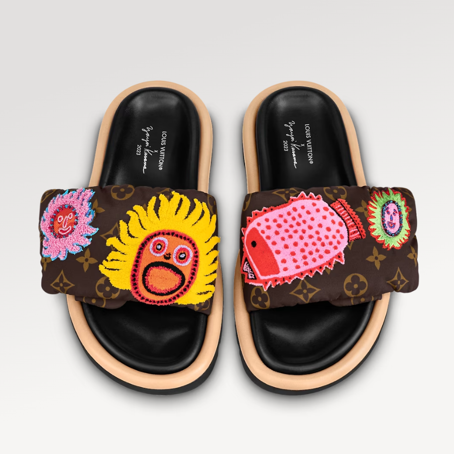 LV x YK Pool Pillow Flat Comfort Mule